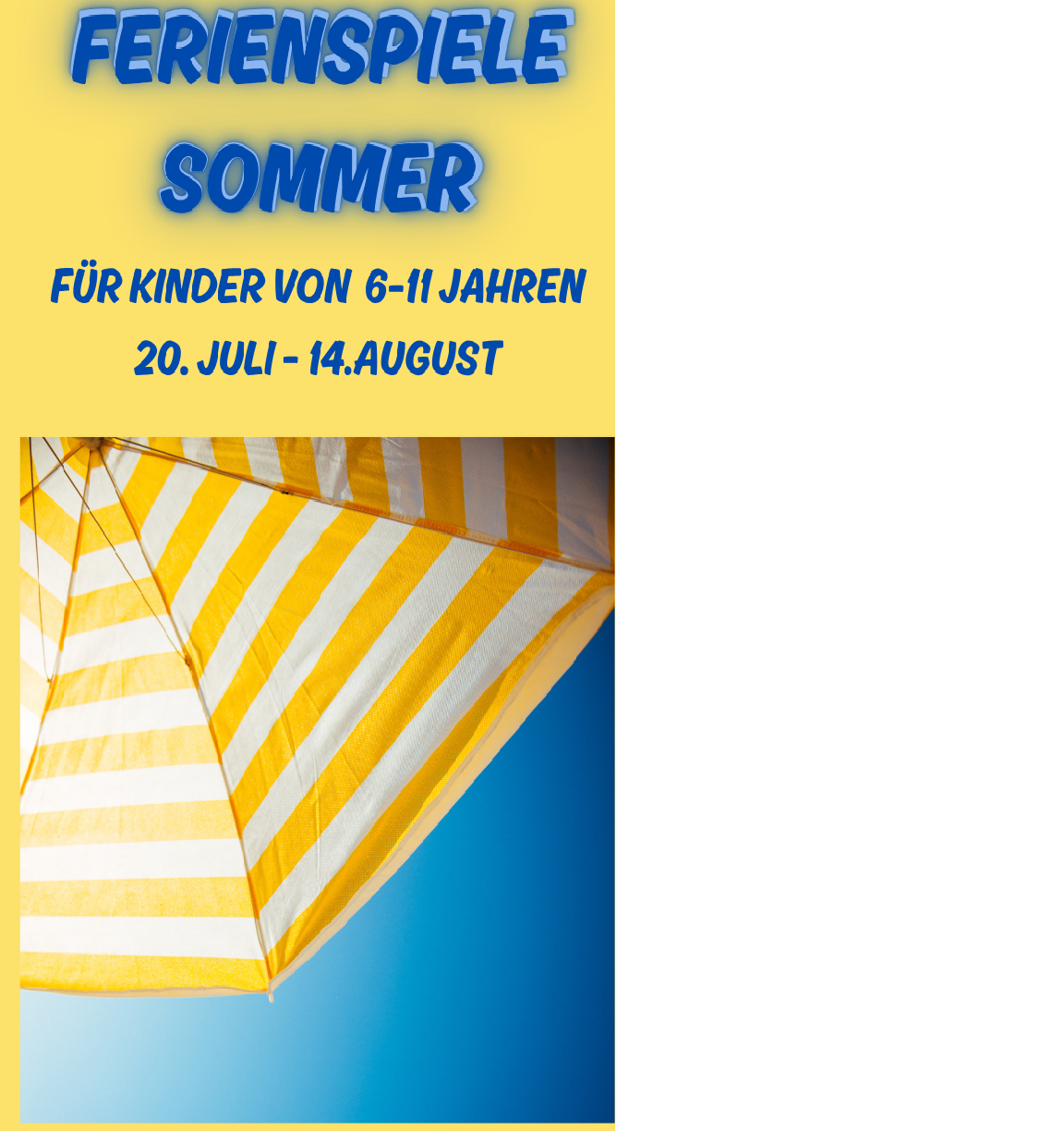 Ferienspiele Sommer 4. Ferienwoche: Bonus- Woche